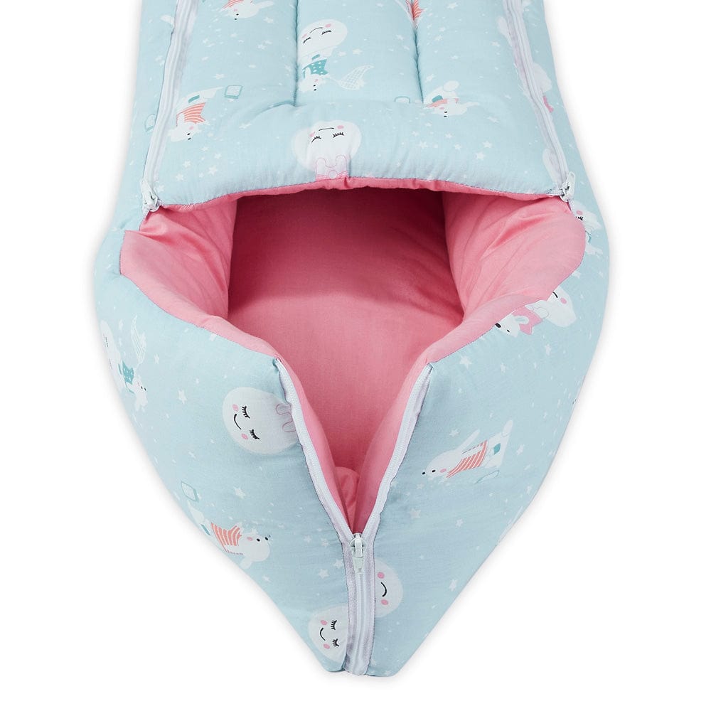 Cotton Carrier Nest cum sleeping bag, Serene Dreamscape ( Newborn - 3 Months)