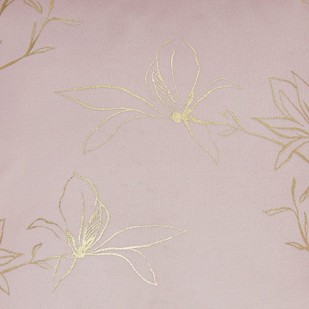 Gold Foil Printed Cotton Velvet Cushion Covers, set of 3 , Bright Bliss