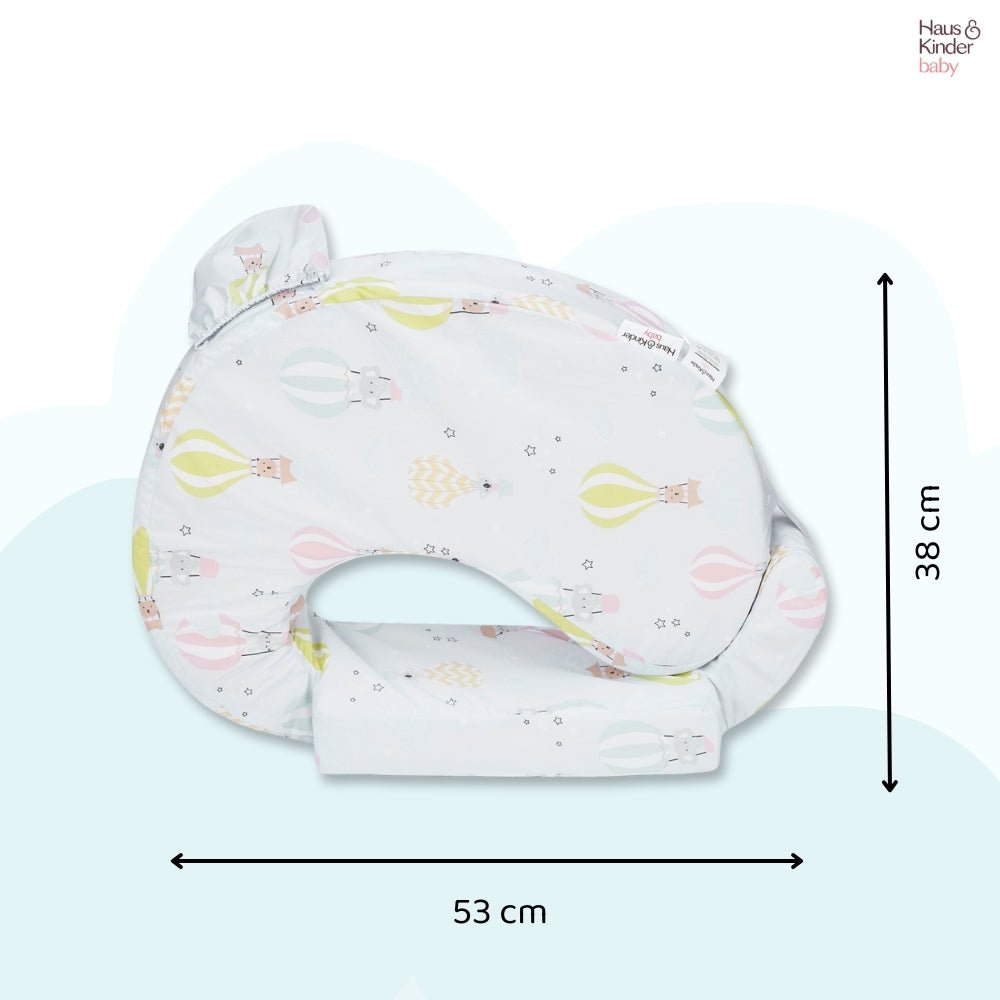 Hot Air Balloon Feeding Pillow - Posture Support With Pocket 0-12 month - Feeding Pillow | haus & kinder