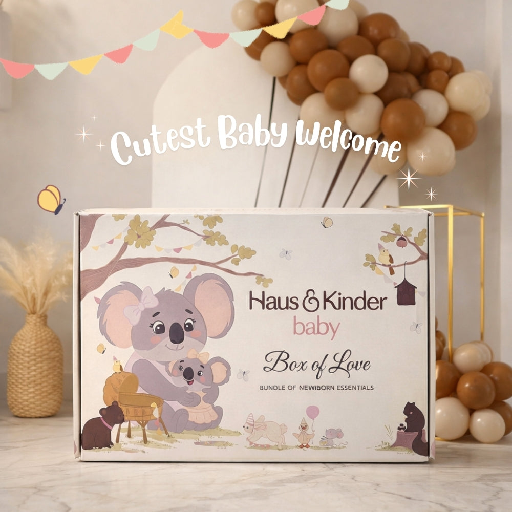 Box Of Love Baby Essentials I Perfect Baby Shower Gift Pack I – Jungle Joy Edit (Pack of 10)
