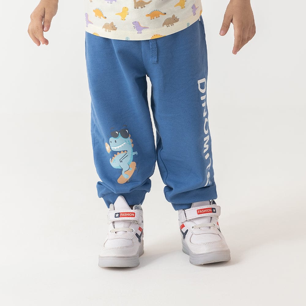 100% Cotton Half Sleeve Boy Lounge Sets, Blue-White