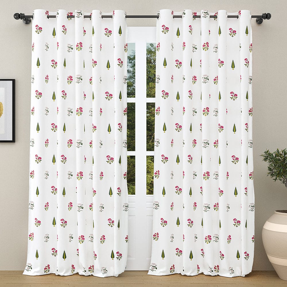 Garden of Joy Pink Curtain Set