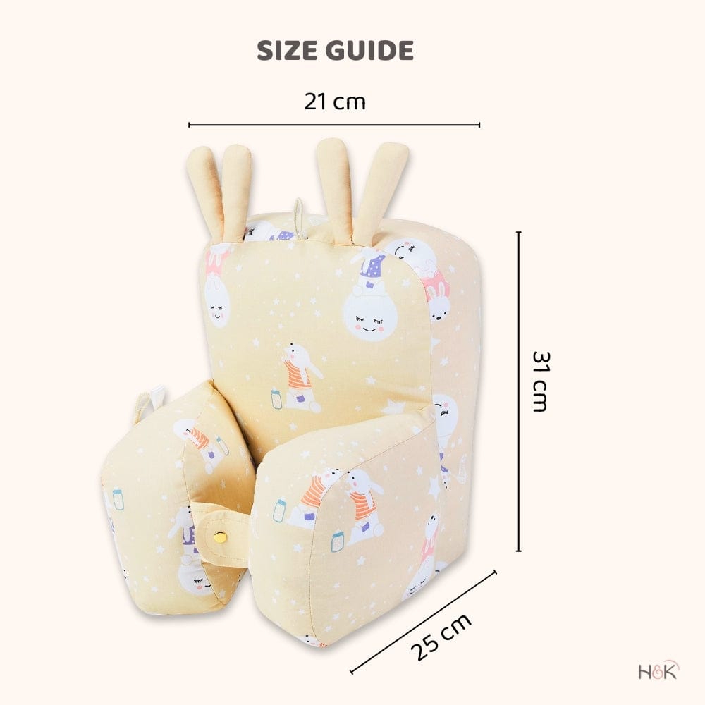 Cotton Pram Pillow cum Baby Seat ,Serene Dreamscape