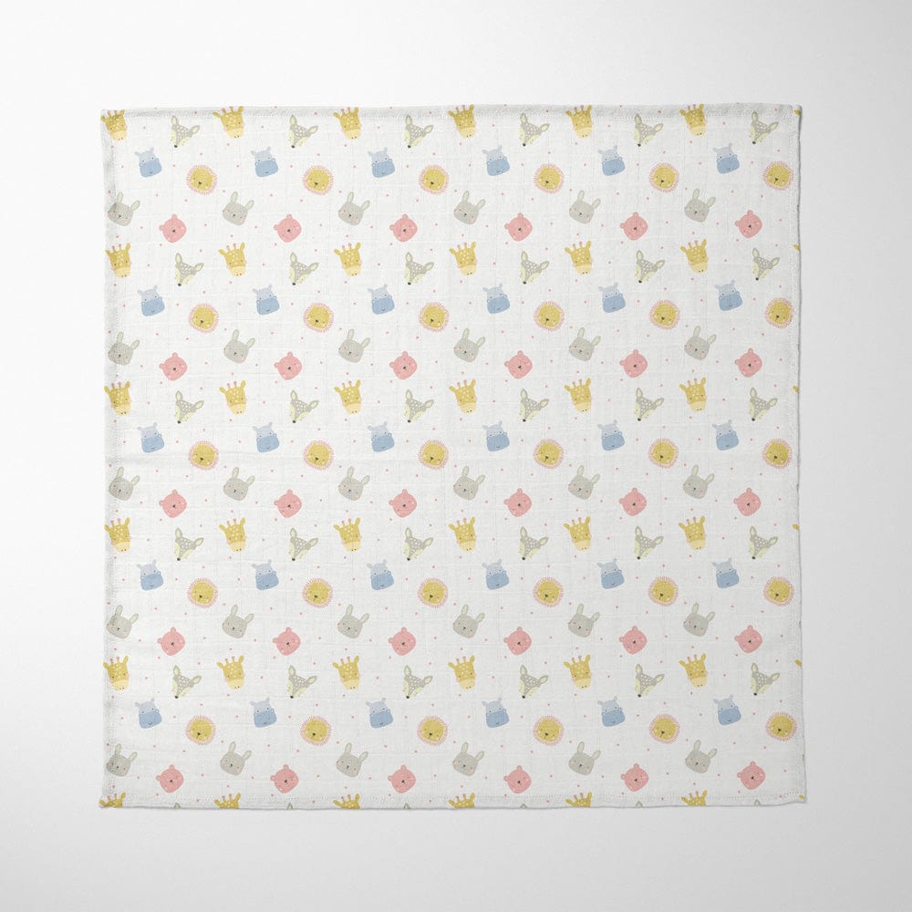 Jungle Jigsaw Collection 100% Organic Cotton Muslin Swaddle Pack Of 3