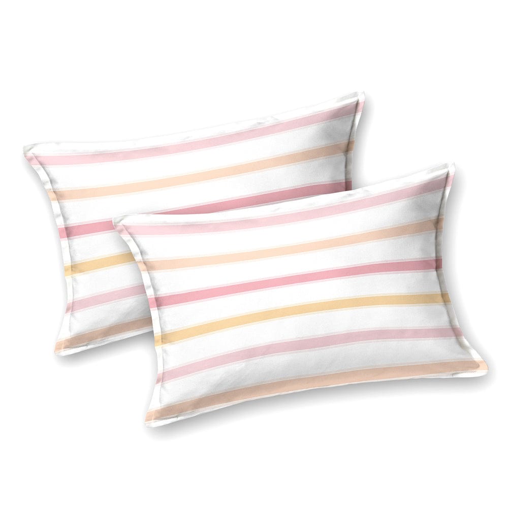 Pink Spectrum 100% Cotton King Fitted Bedsheet, 186 TC