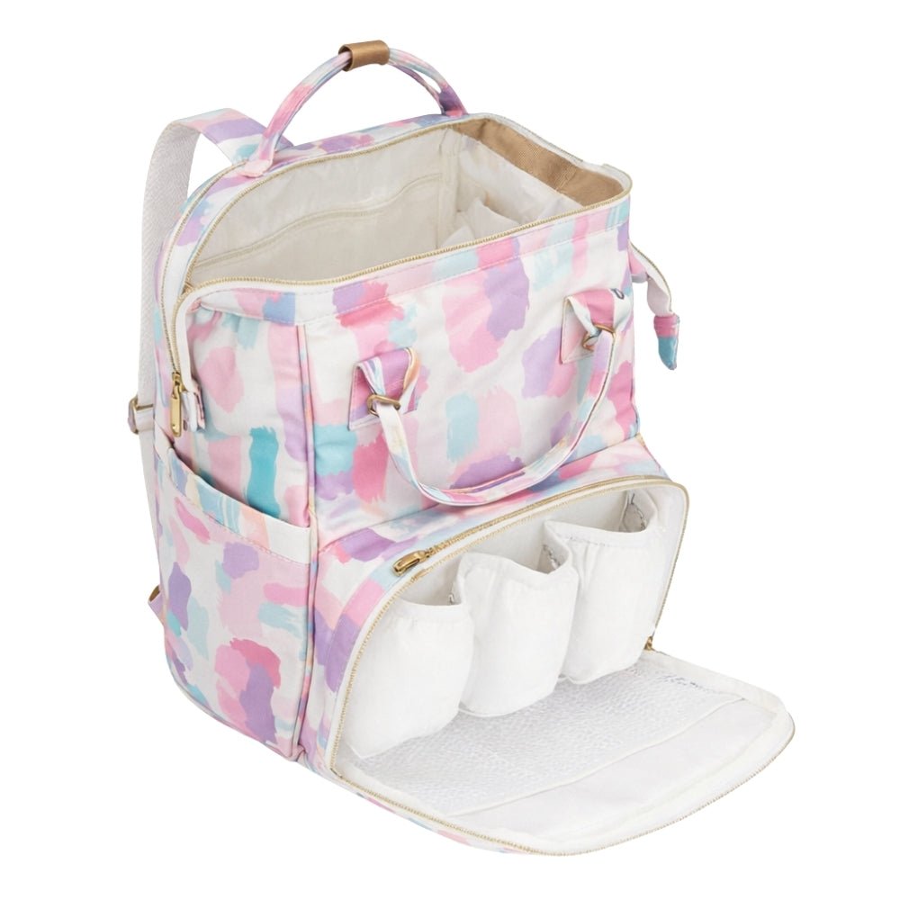 Color Splash, Art on Canvas - Chic Diaper Bag Backpack for New Moms - Diaper Bag | haus & kinder