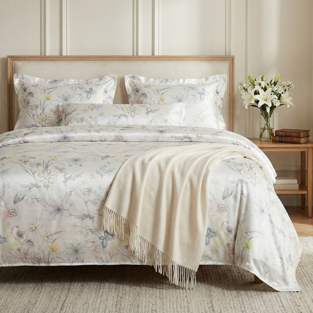 Tencel 300 TC Bedsheet Bloomea, Multicolor
