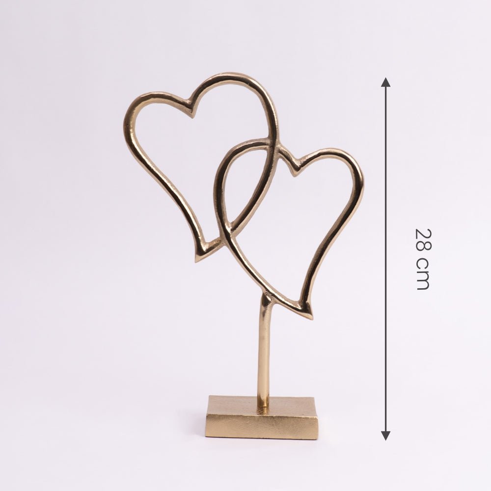 Entwined Hearts Centerpiece- Gold - Centerpiece | haus & kinder