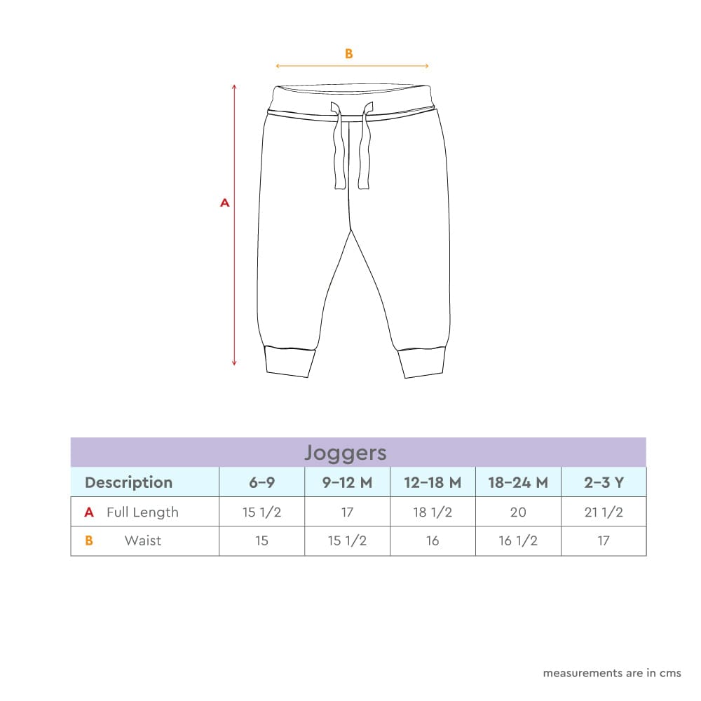 100% Cotton Full Length Boy Joggers, Royal Blue