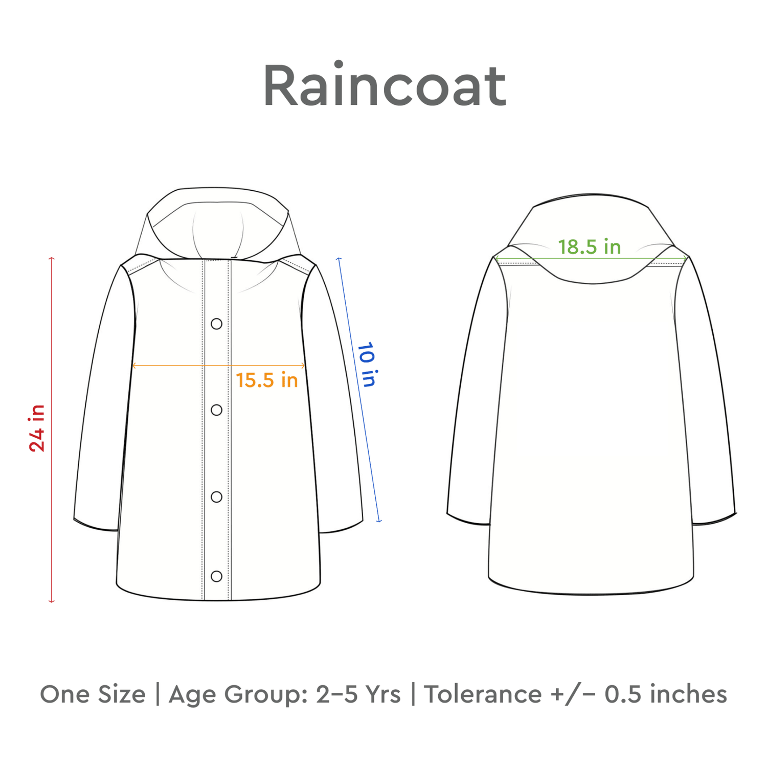 Splish Splash water-proof Kids Raincoat,Yellow (2-5Y) - Raincoat | haus & kinder