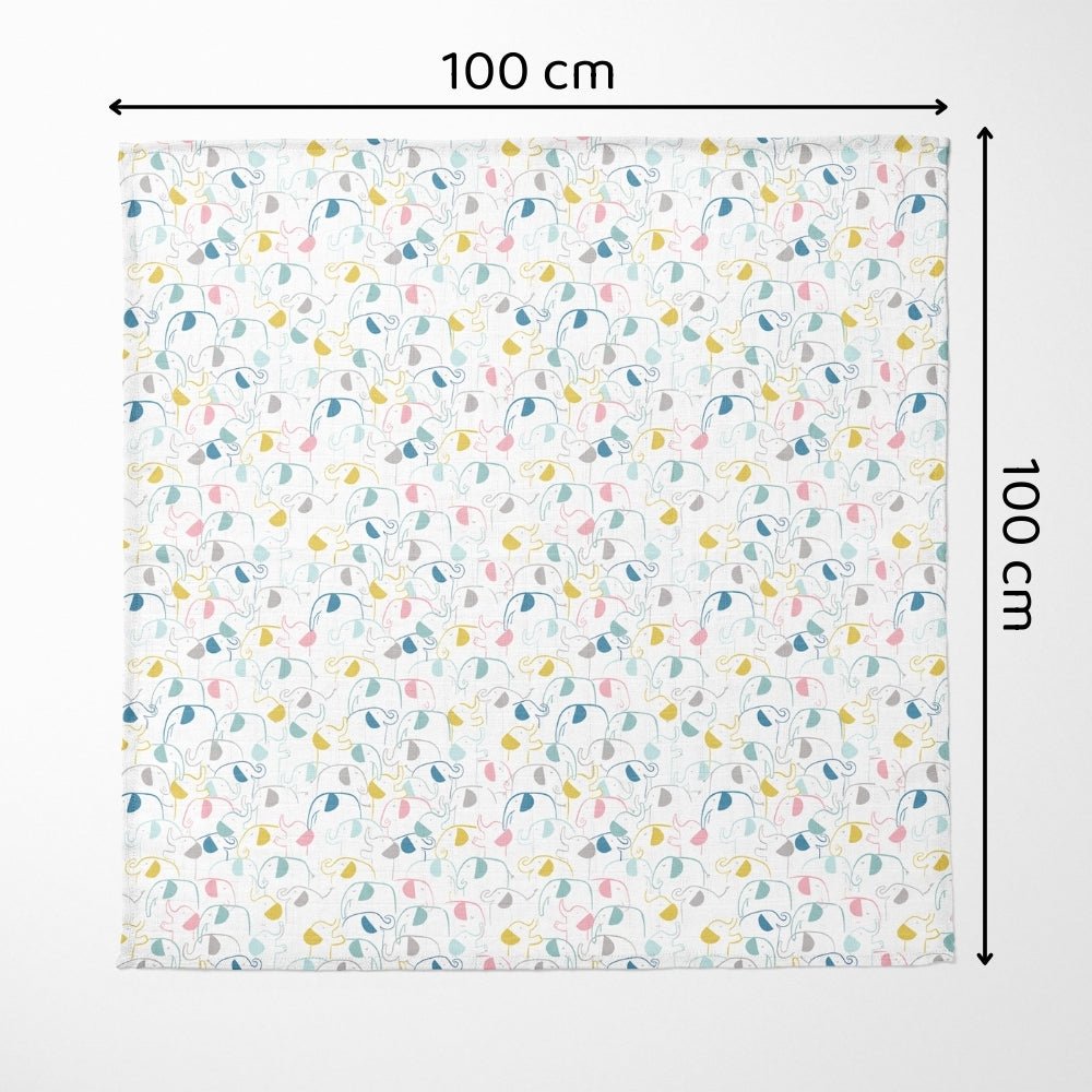 Animal Arcade Collection 100% Cotton Muslin Swaddle Pack Of 3 - Swaddles | haus & kinder