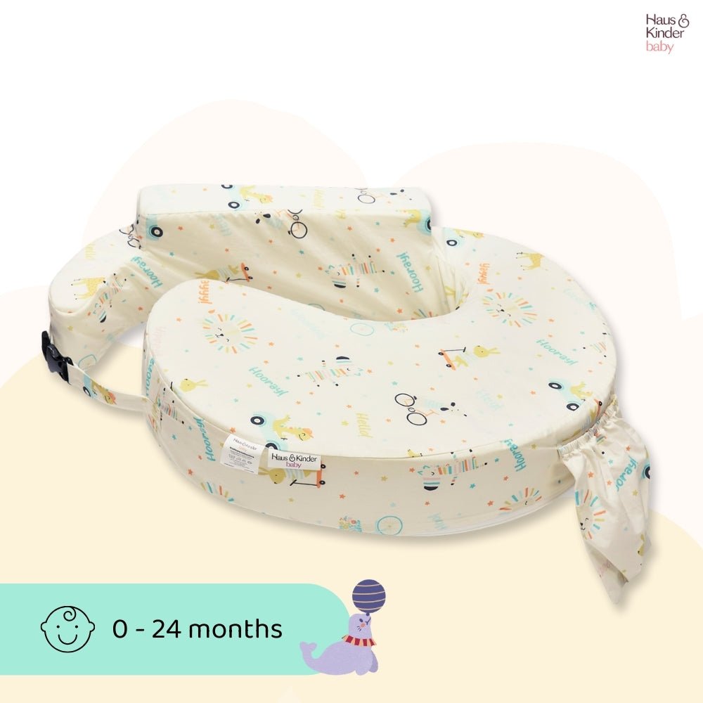 Animal Circus Feeding Pillow- Posture Support With Pocket 0-12 month - Feeding Pillow | haus & kinder