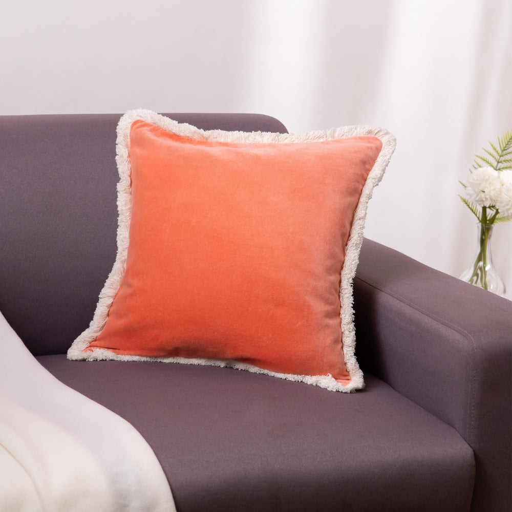 Velvet Cushion Cover, Terracotta Luxe
