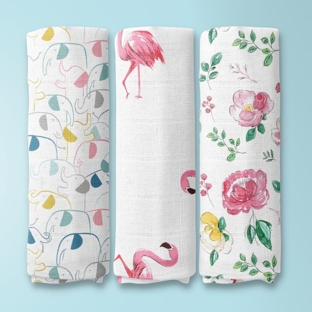 Muslin Swaddles, Pack Of 3