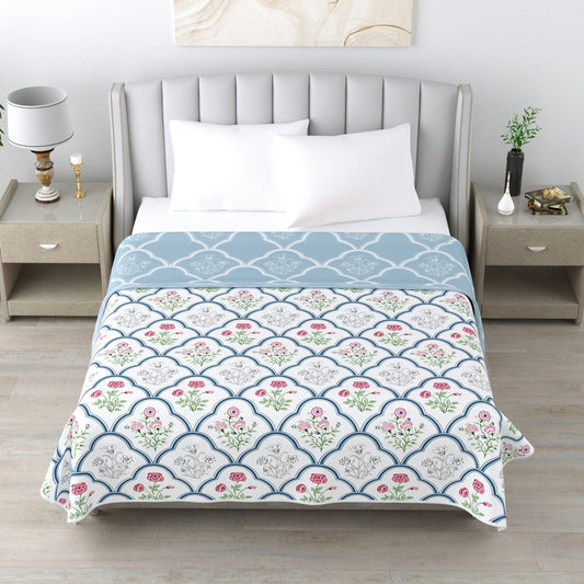 100% Cambric cotton Reversible AC Blanket - Classic Trellis