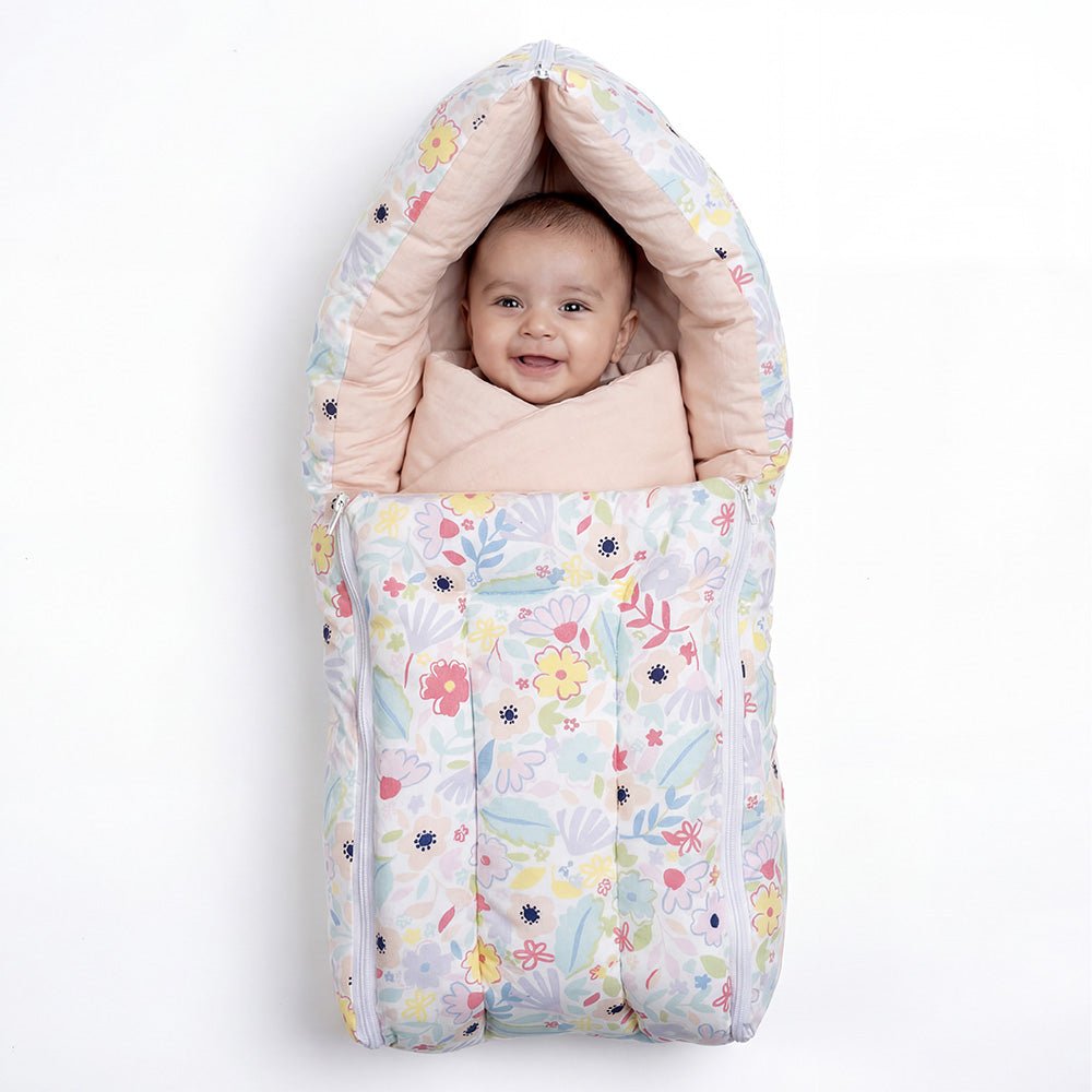 Cotton Carrier Nest / sleeping bag, Ditsy Bloom ( Newborn - 3 Months) - Carrier Nest | haus & kinder