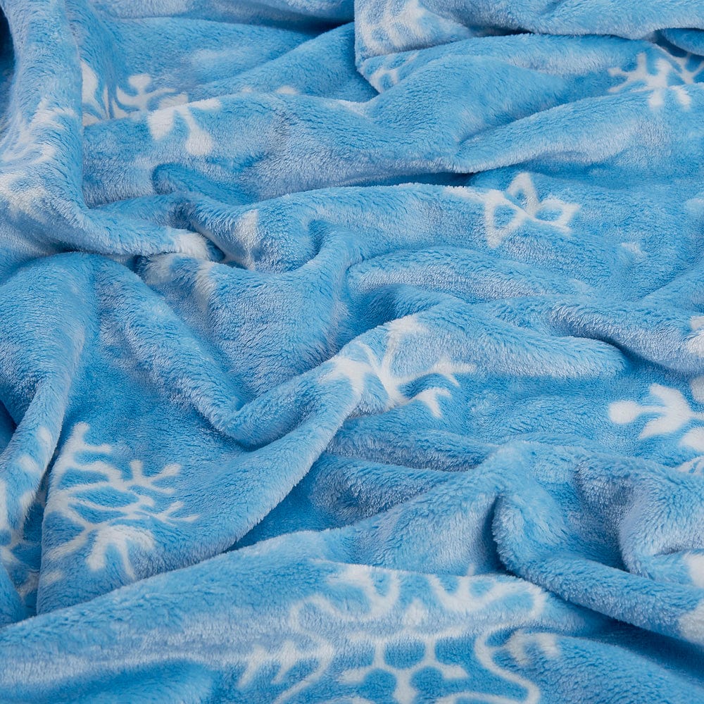Aster Printed Reversible Flannel AC / All season Blanket - Double