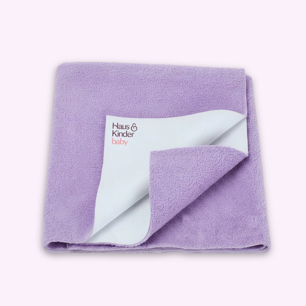 Waterproof Quick Dry Sheet for Baby, Lilac & Pink, Pack of 2 - | haus & kinder