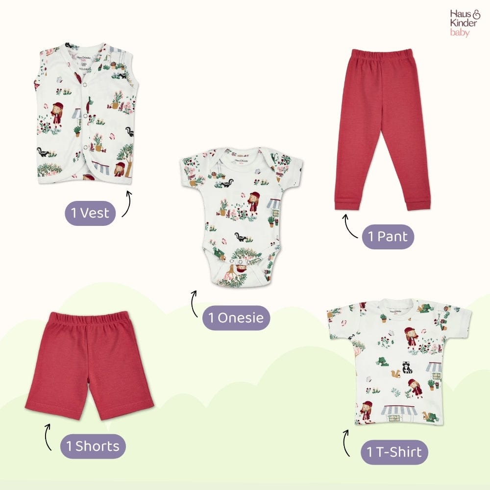 Scarlet in the Garden Apparel set- Pack of 5