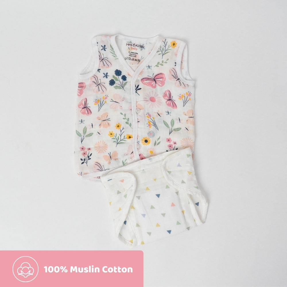 Breeze Baby Vests and nappies set- Blooming child