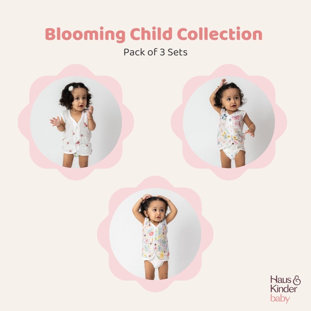Breeze Baby Vests and nappies Pack of 3 sets - Blooming child - Clothing | haus & kinder