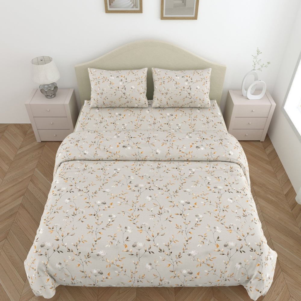 Amber Microfiber Set of 4- Bed In A Bag, Ivory - Bedsheets | haus & kinder