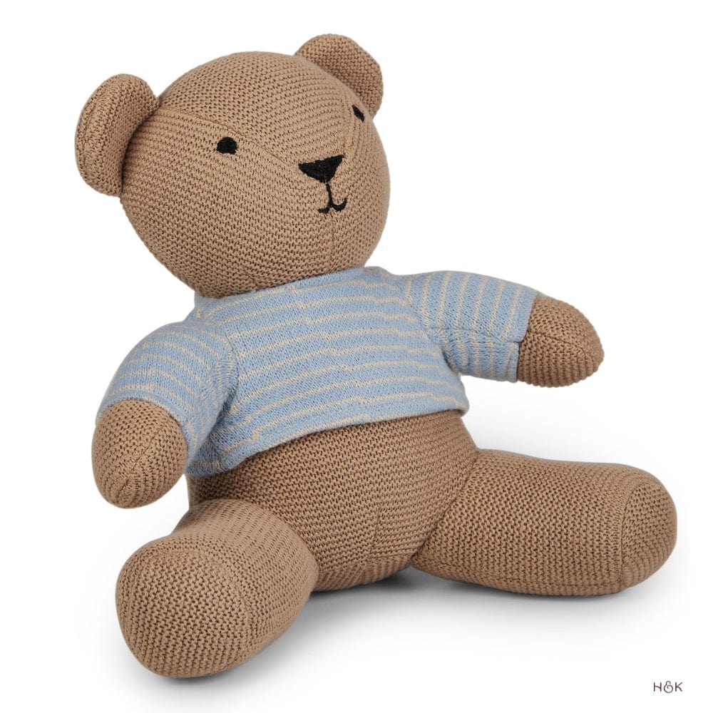 Muffin Bear Knitted Summer/ AC blanket with Toy