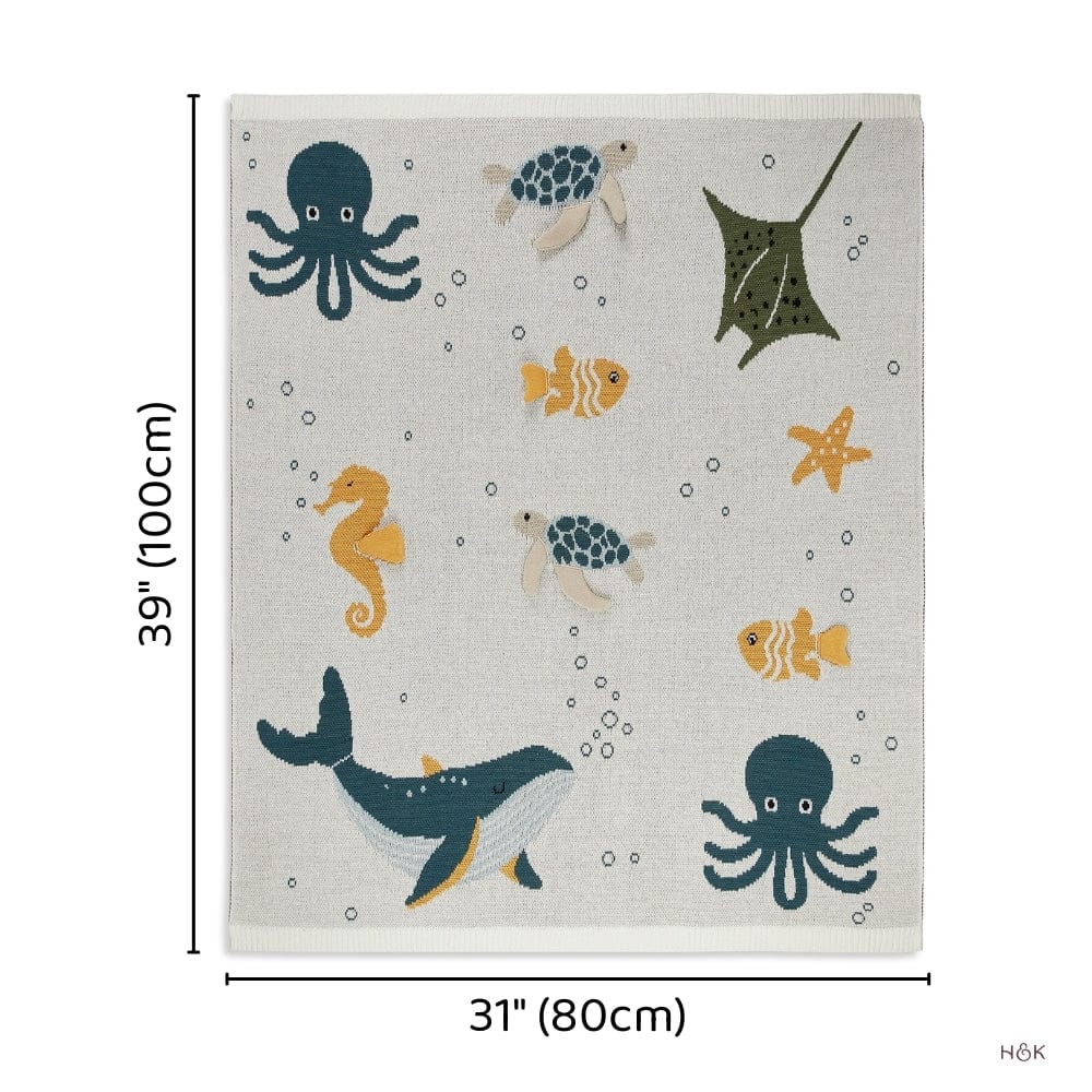 Sea Pals Knitted Summer/AC blanket - Blanket | haus & kinder