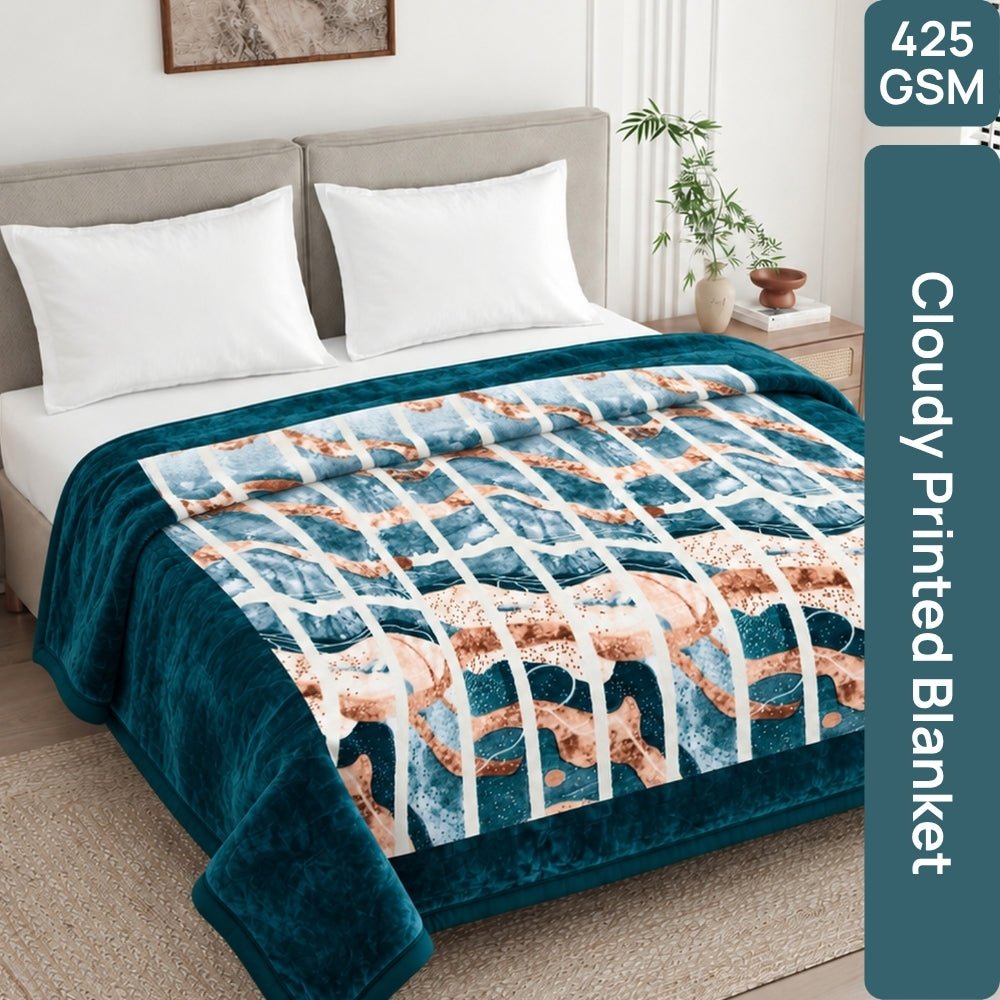 Soft Embrace Cloudy Printed Blanket, Ocean Drift - Cloudy Blanket | haus & kinder