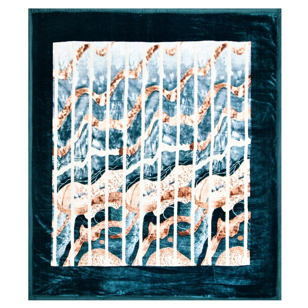 Soft Embrace Cloudy Printed Blanket, Ocean Drift