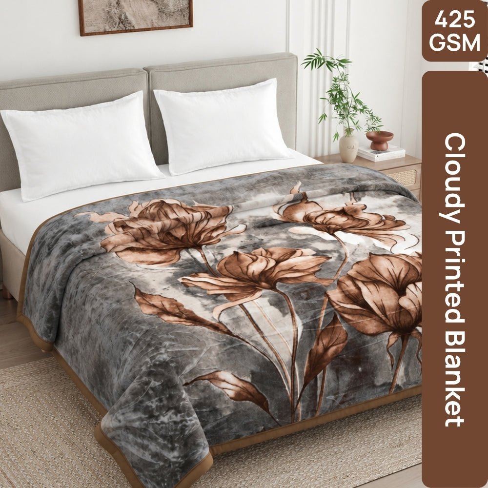 Soft Embrace Cloudy Printed Blanket, Snowflake Garden - Cloudy Blanket | haus & kinder