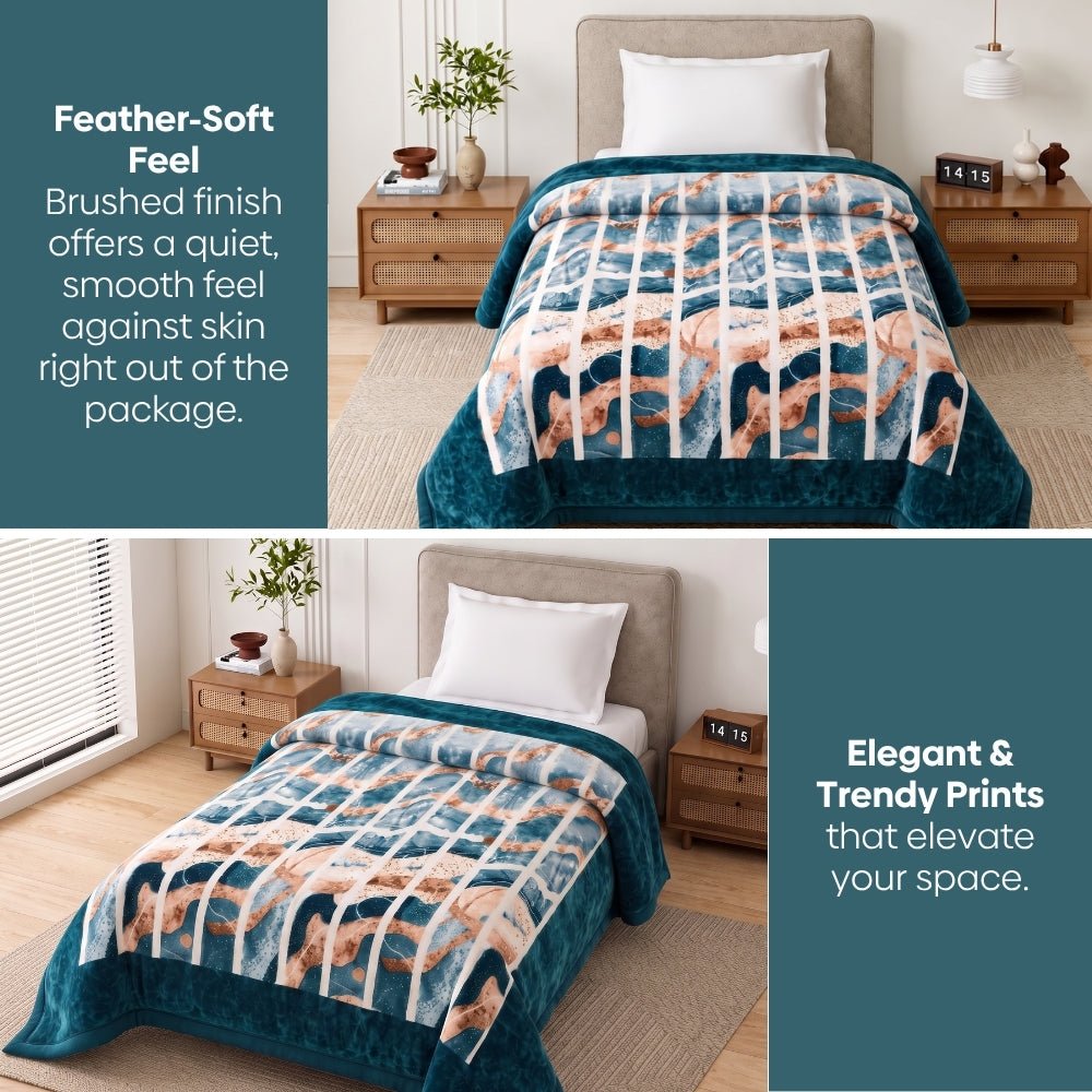 Soft Embrace Cloudy Printed Blanket, Ocean Drift - Cloudy Blanket | haus & kinder