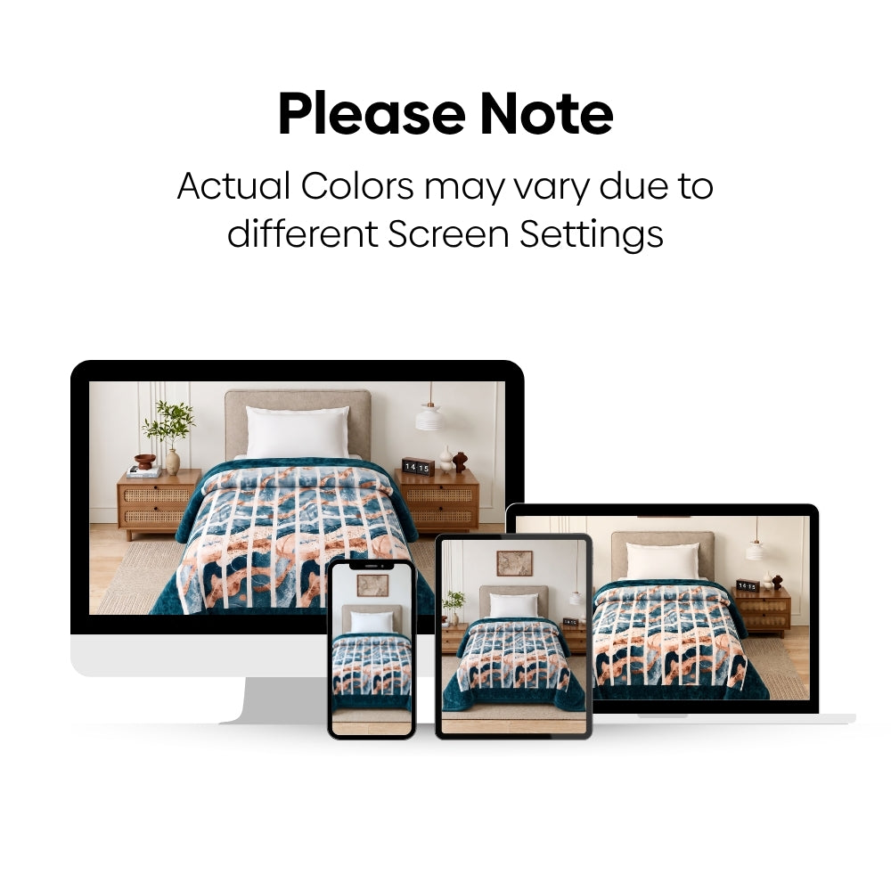 Soft Embrace Cloudy Printed Blanket, Ocean Drift