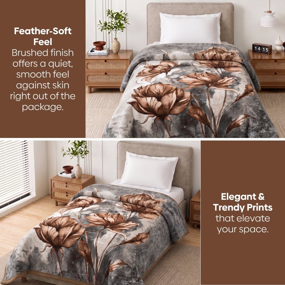 Soft Embrace Cloudy Printed Blanket, Snowflake Garden - Cloudy Blanket | haus & kinder