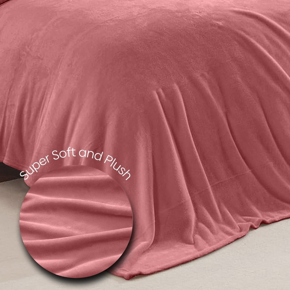 Soft Embrace Flannel Blanket, Apricot