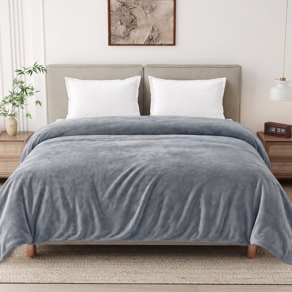 Soft Embrace Cozy Winter Flannel Blanket, Grey - Flannel Blanket | haus & kinder