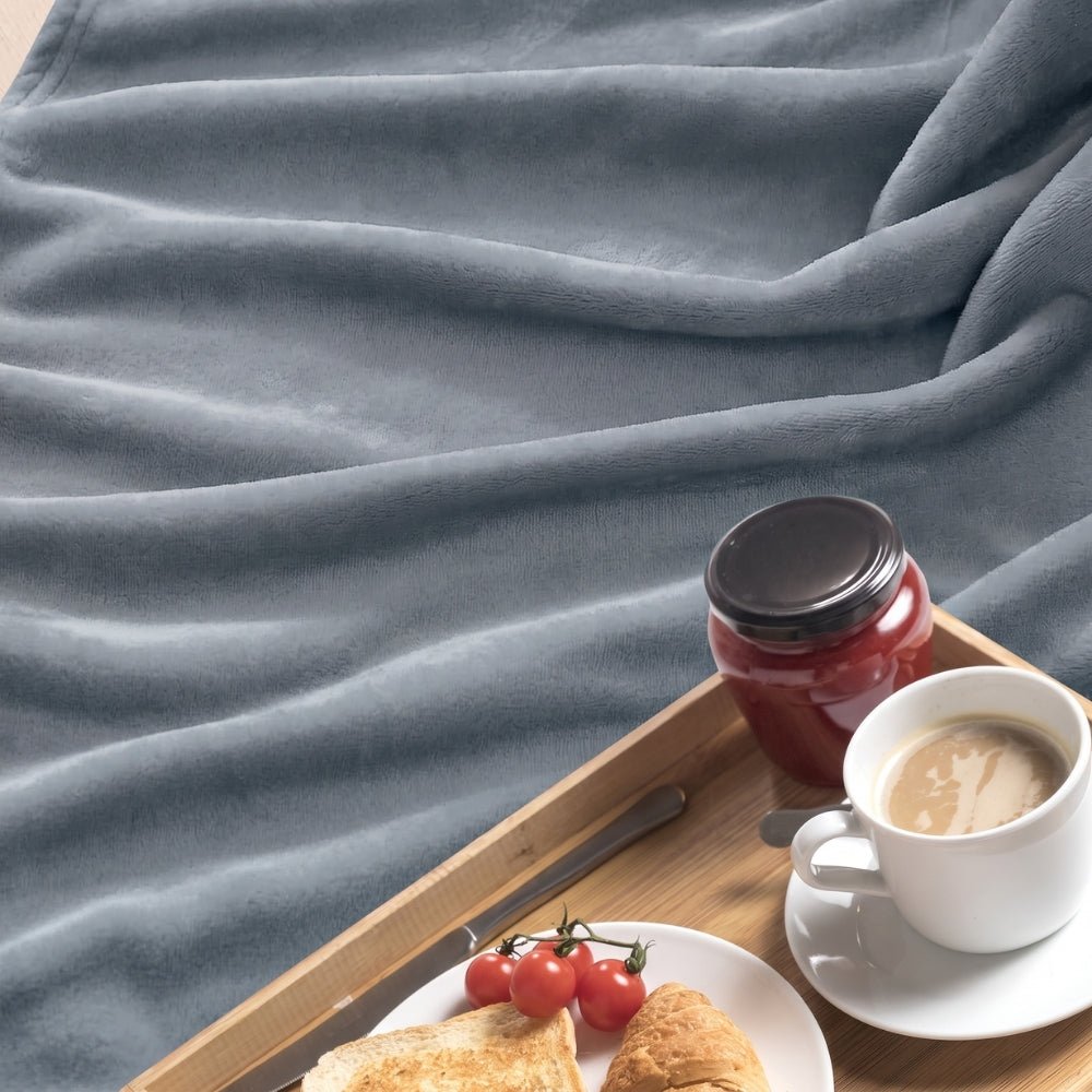 Soft Embrace Cozy Winter Flannel Blanket, Grey - Flannel Blanket | haus & kinder