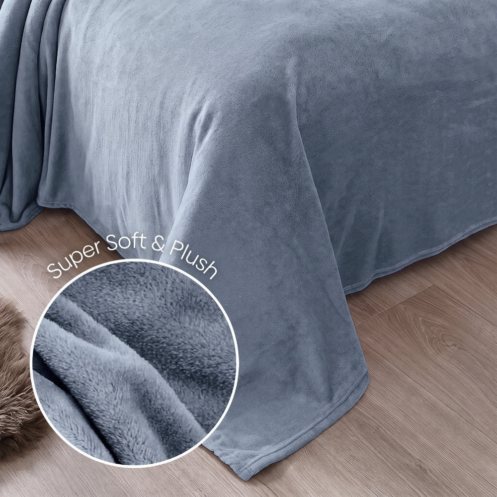 Soft Embrace Cozy Winter Flannel Blanket, Grey - Flannel Blanket | haus & kinder
