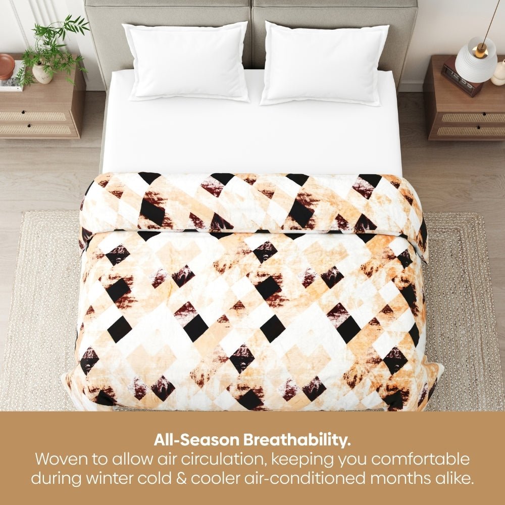 Champagne Mosaic, Cozy Winter Flannel Blanket - Flannel Blanket | haus & kinder