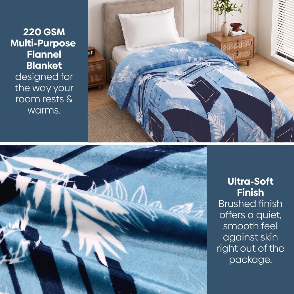 Frosted Fern, Cozy Winter Flannel Blanket - Flannel Blanket | haus & kinder