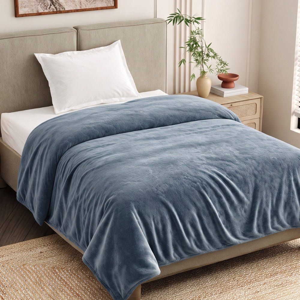 Soft Embrace Cozy Winter Flannel Blanket, Grey - Flannel Blanket | haus & kinder