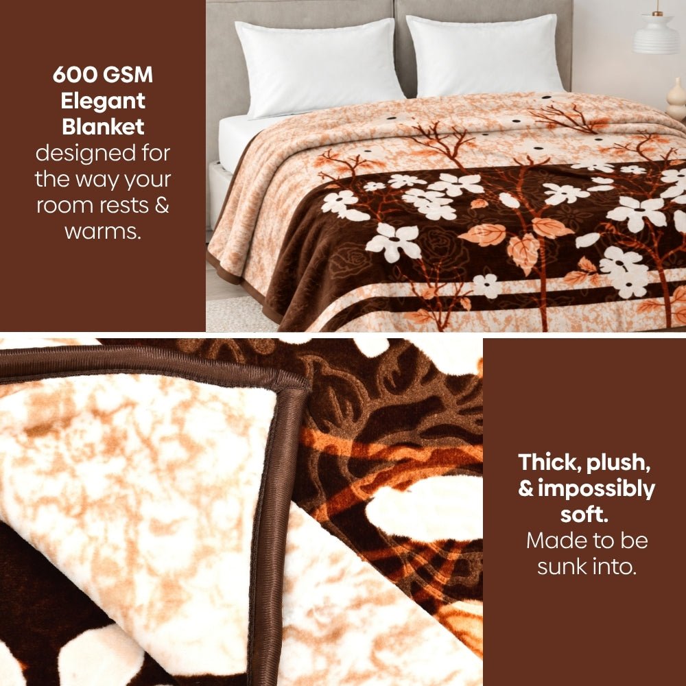 Soft Embrace Mink Printed Blanket, Maple Blossom - Mink Blanket | haus & kinder