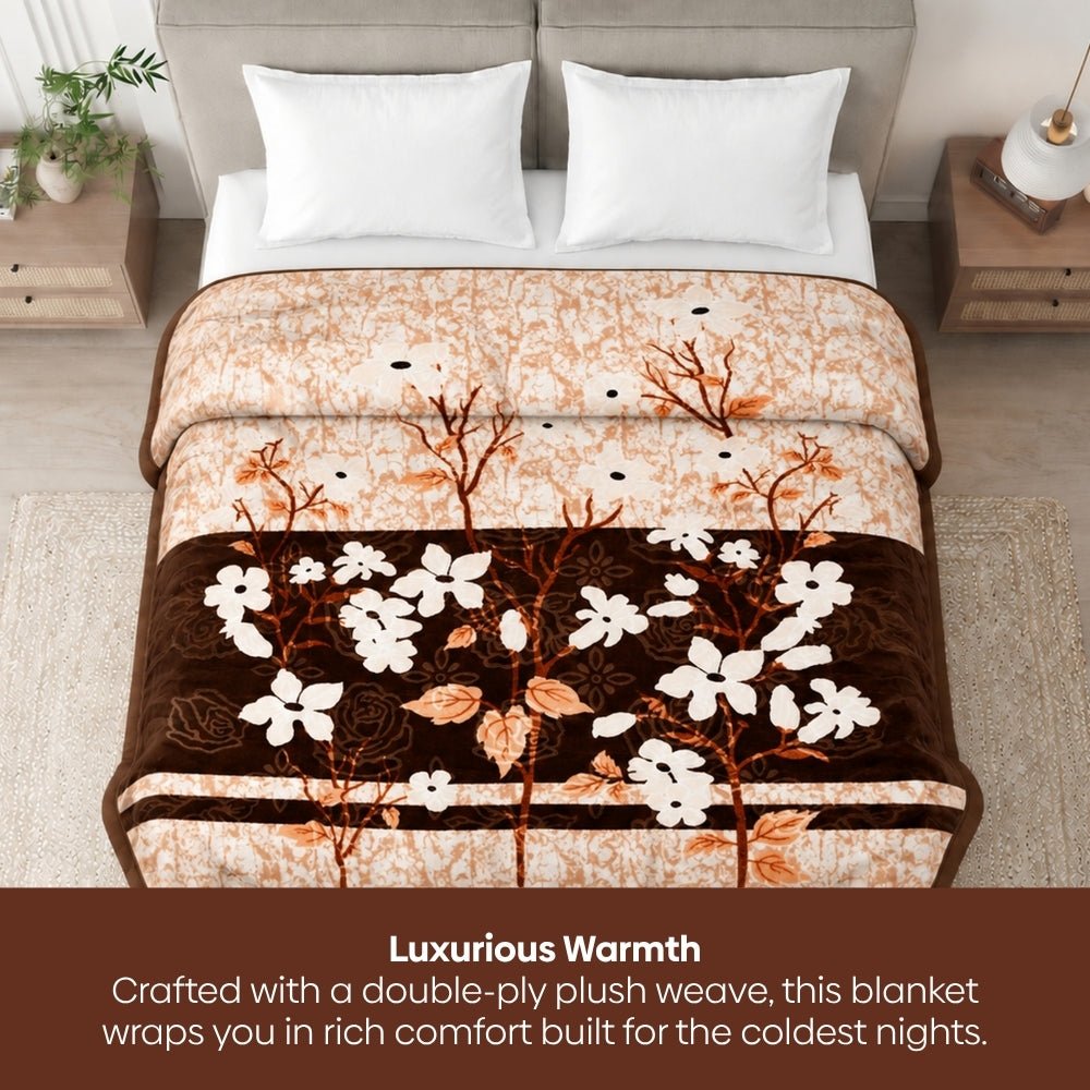 Soft Embrace Mink Printed Blanket, Maple Blossom - Mink Blanket | haus & kinder