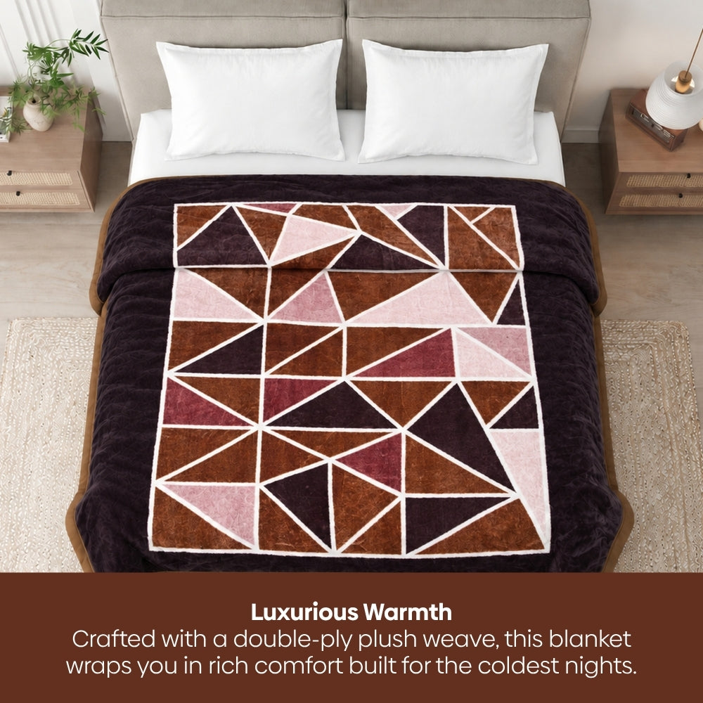 Soft Embrace Mink Printed Blanket, Velvet Mosaic