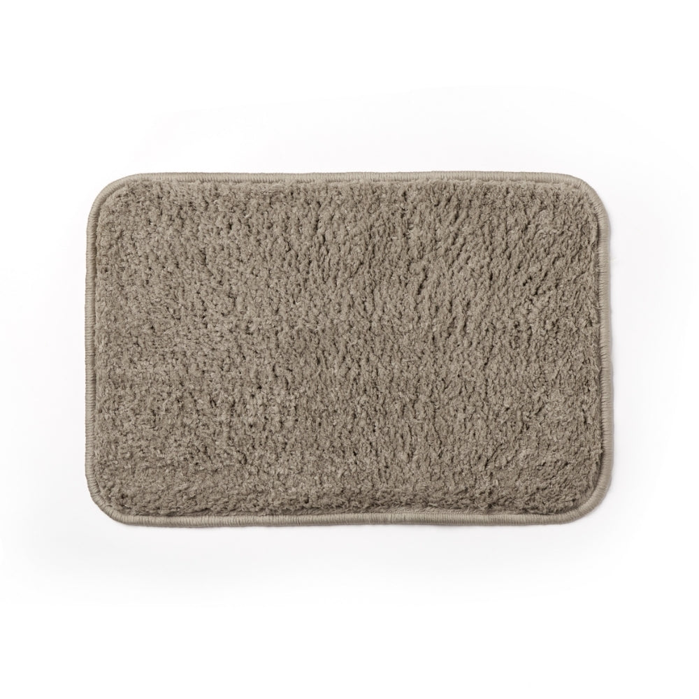 Plush Microfiber Solid Bathmat, Beige