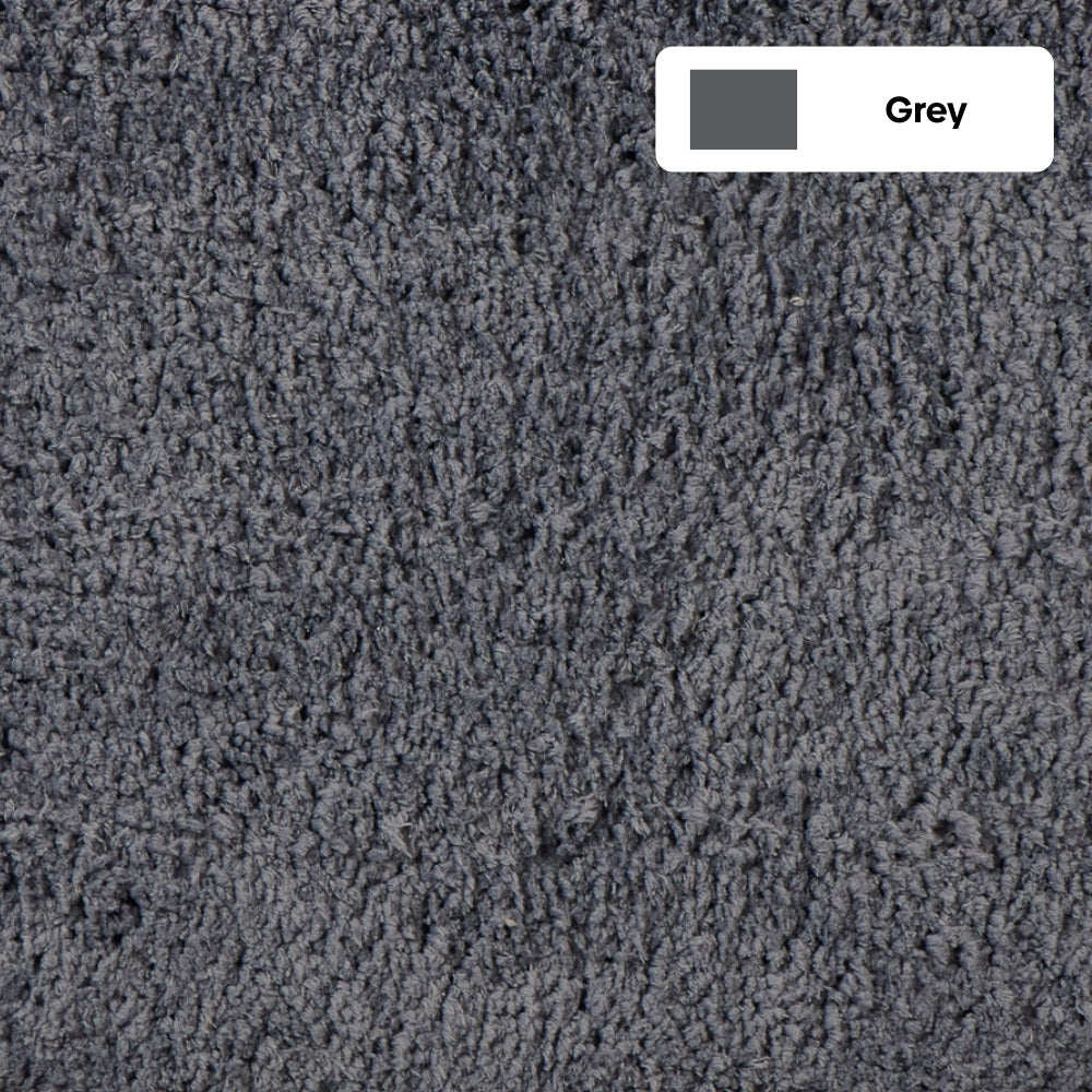 Plush Microfiber Solid Bathmat, Grey