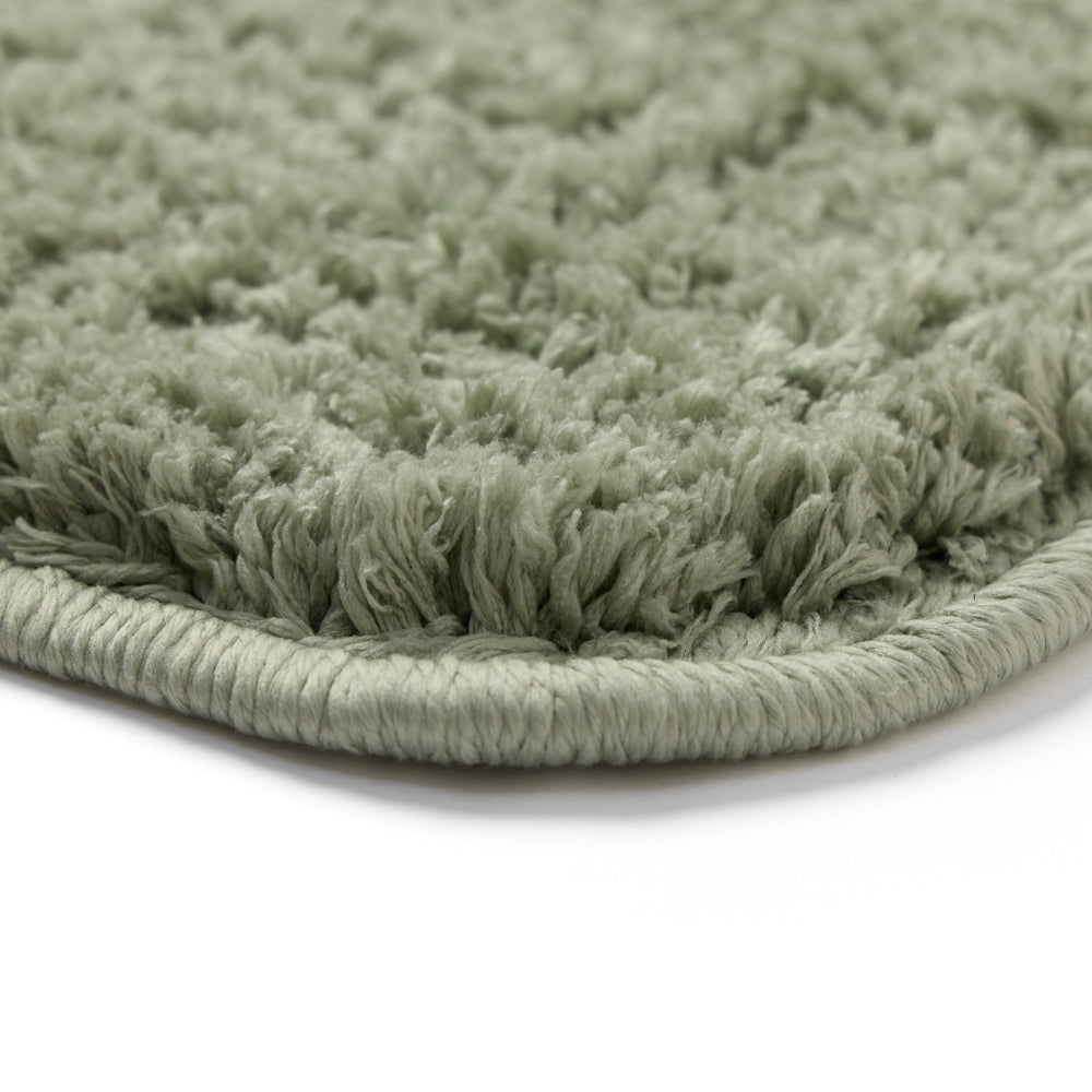 Plush Microfiber Solid Bathmat, Sage Green