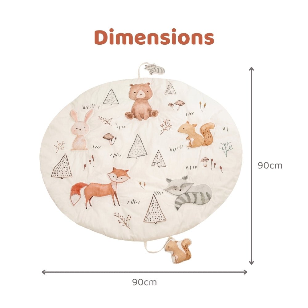 Woodland Animals Baby Activity Mat with Animal Rattles - Play Mat | haus & kinder