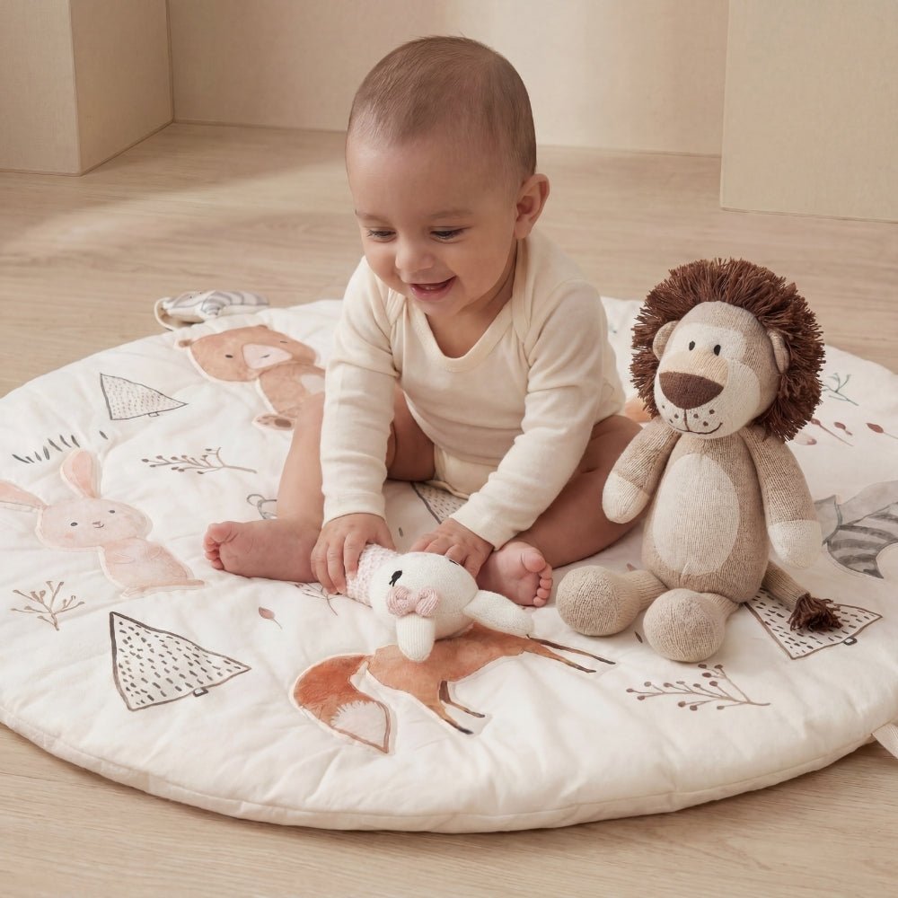 Woodland Animals Baby Activity Mat with Animal Rattles - Play Mat | haus & kinder