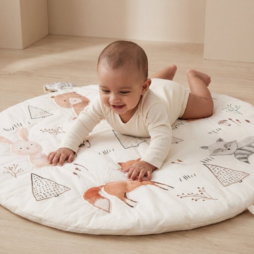 Woodland Animals Baby Activity Mat with Animal Rattles - Play Mat | haus & kinder